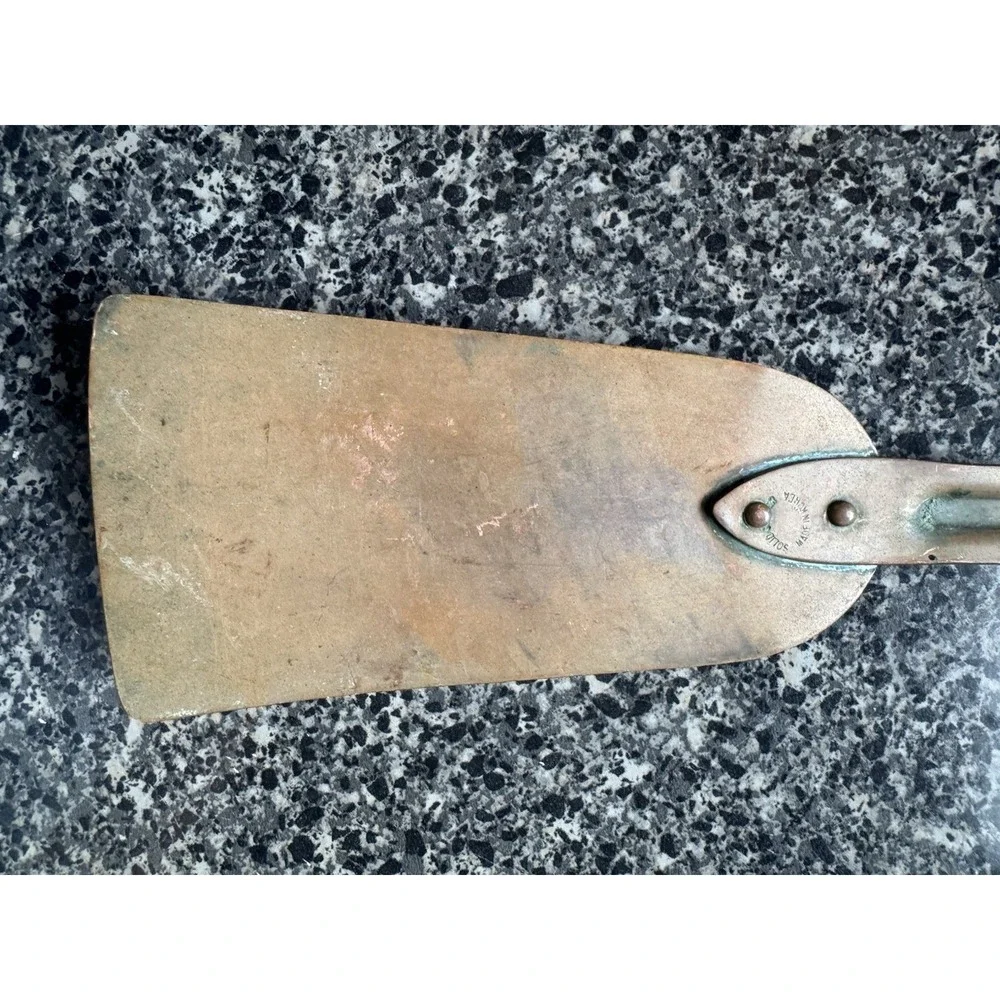 Vintage Solid Copper Utensil Spatula With Hook Made‎ In Korea